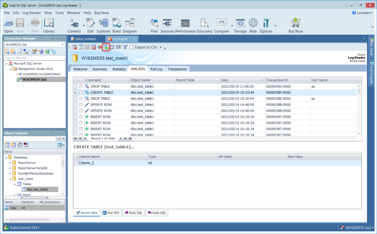 【SQL Server版】Log Reader機能による削除したテーブルを復元する手順 技術情報 株式会社コーソル