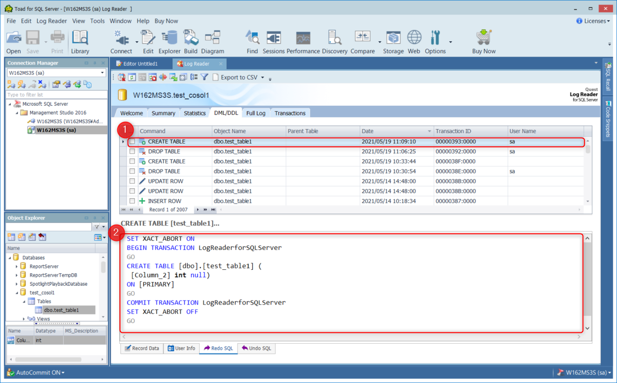 【SQL Server版】Log Reader機能による削除したテーブルを復元する手順 技術情報 株式会社コーソル