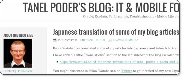 Japanese translation of some of my blog articles